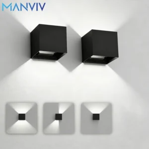 LED-Wandleuchte, 7 W, 100–240 V, für den Außenbereich/Innenbereich, Veranda, Garten, Wandleuchte für Schlafzimmer, Nachttischbeleuchtung, nach oben und unten verstellbare Wandleuchte