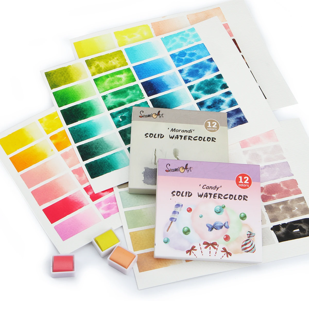 Seamiart Aquarellfarben Set Mit 12 Farben – Skin, Ocean, Candy Oder Morandi Farbpalette Für Malerei Und Kreative Kunstprojekte Seamiart Aquarellfarben Set Mit 12 Farben – Skin, Ocean, Candy Oder Morandi Farbpalette Für Malerei Und Kreative Kunstprojekte - Image 3