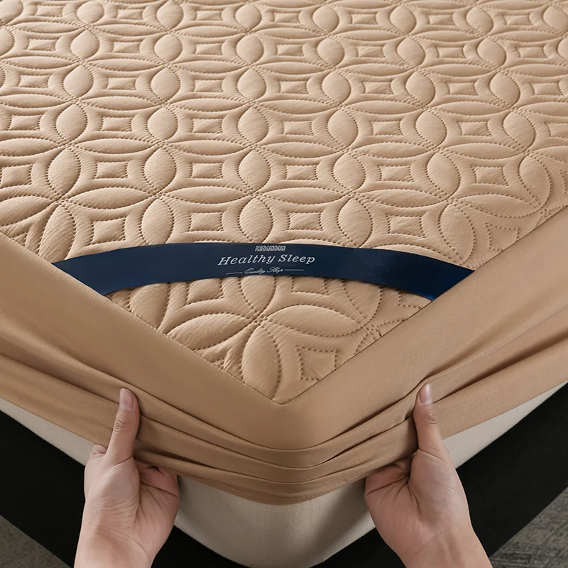 Ultrasonic Quilted Waterproof Antibacterial Mattress Protector Breathable Ultra Soft Noise Free 30Cm Deep Pocket Fitted Sheet Ultrasonic Quilted Waterproof Antibacterial Mattress Protector Breathable Ultra Soft Noise Free 30Cm Deep Pocket Fitted Sheet - Image 10