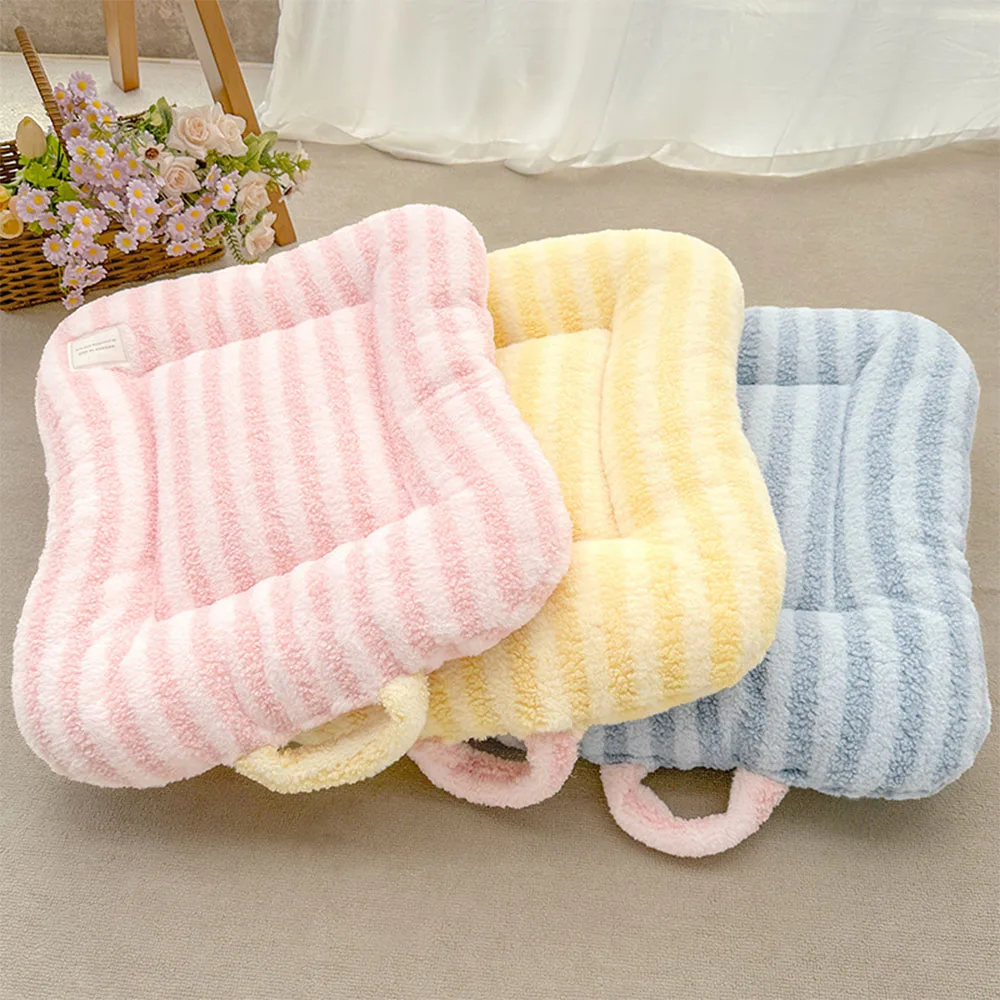 Cute Soft Pet Cat Bed Pad For Four Seasons Soft Plush Oval Comfortable Sleeping Washable For Small Medium Dogs/Cats Pet Products Cute Soft Pet Cat Bed Pad For Four Seasons Soft Plush Oval Comfortable Sleeping Washable For Small Medium Dogs/Cats Pet Products - Image 6
