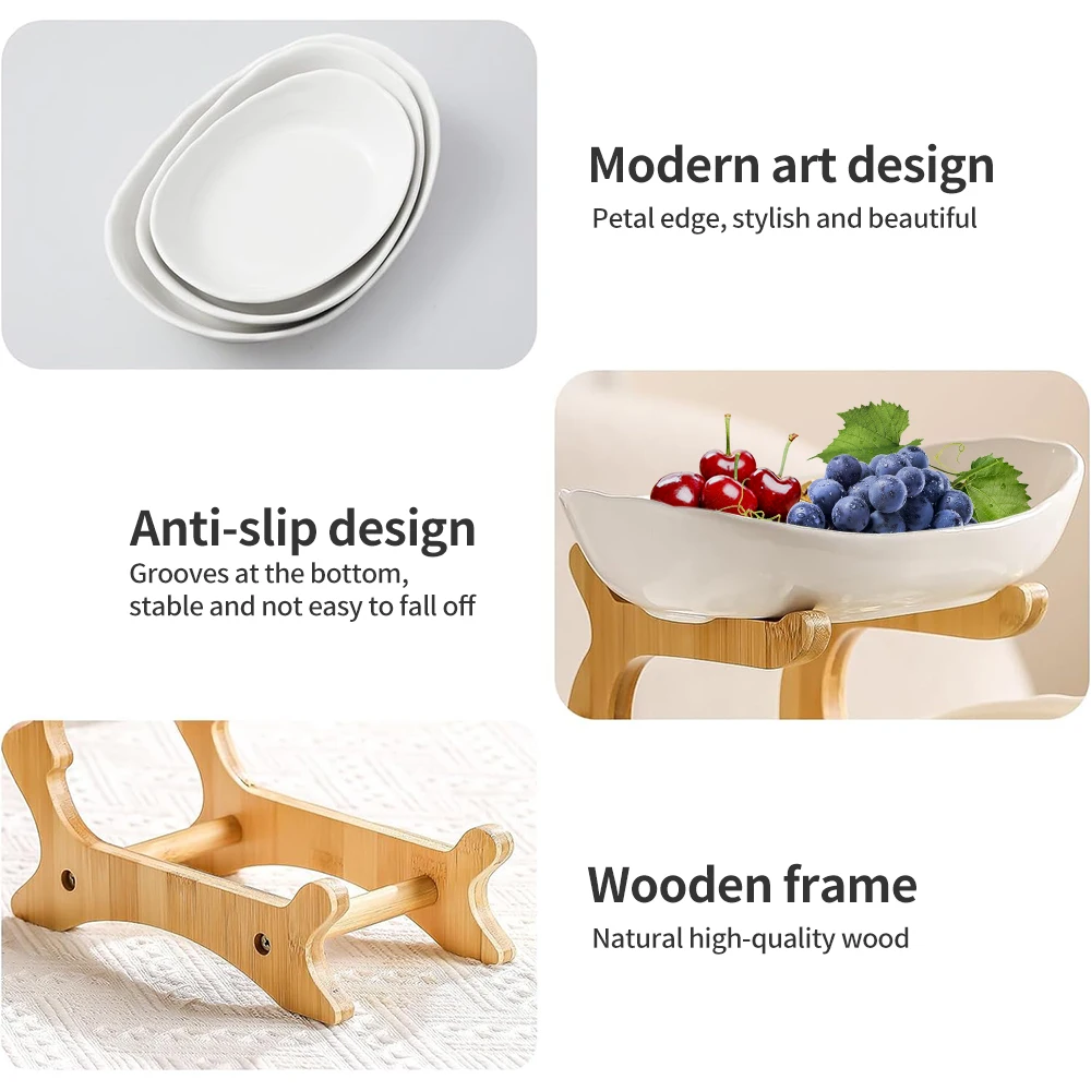 Obstschalenständer Mit 3 Ebenen, 3 Größen, Obstschalen- Und Bambusständer, Obstkörbe Für Küchen, Partys, Hochzeiten, Snacks, Desserts Obstschalenständer Mit 3 Ebenen, 3 Größen, Obstschalen- Und Bambusständer, Obstkörbe Für Küchen, Partys, Hochzeiten, Snacks, Desserts - Image 3