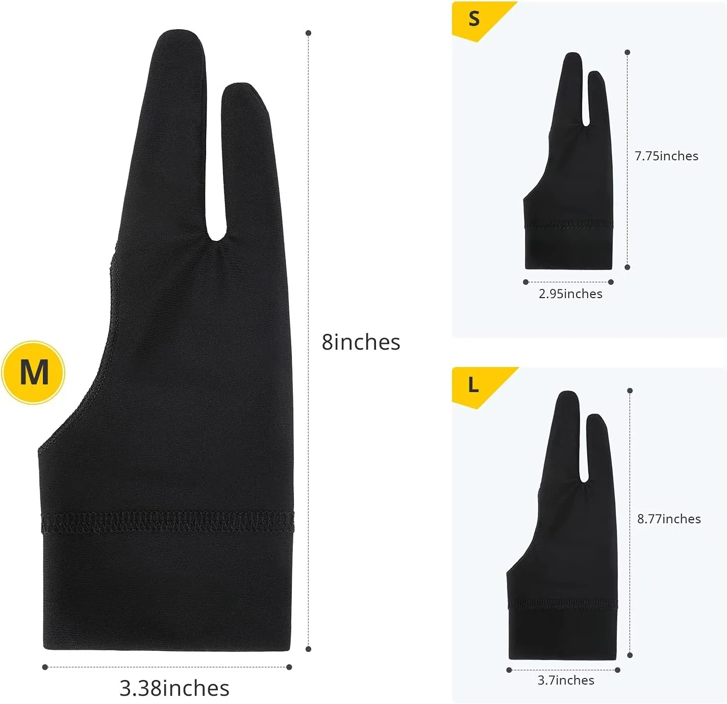 2-Finger-Anti-Touch-Handschuhe Für Ipad/Zeichentablett – Digitaler Kunsthandschuh Mit Glatter Nylonfaser | Verhindern Sie Verschmutzungen Auf Bildschirm Und Papier 2-Finger-Anti-Touch-Handschuhe Für Ipad/Zeichentablett – Digitaler Kunsthandschuh Mit Glatter Nylonfaser | Verhindern Sie Verschmutzungen Auf Bildschirm Und Papier - Image 6