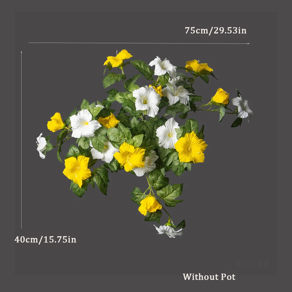 40-48Cm Künstliche Blumenranken, Künstliche Petunienblüten, Seiden-Begonienblätter, Hängepflanze Für Die Heimdekoration 40-48Cm Künstliche Blumenranken, Künstliche Petunienblüten, Seiden-Begonienblätter, Hängepflanze Für Die Heimdekoration - Image 11