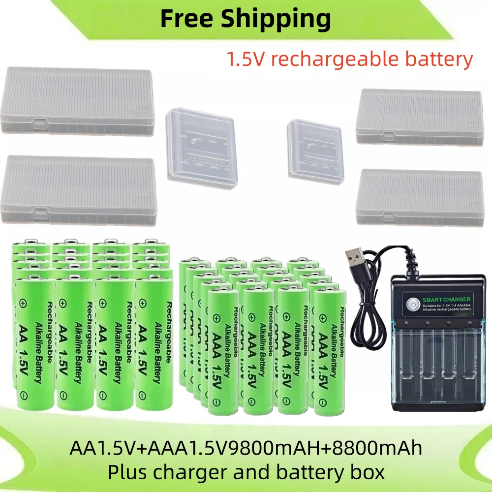 Original Akku 1,5 V Aa 9800 Mah + Aaa 8800 Mah + Ladegerät Für Computer Uhr Radio Video Spiel Digital Kamera Aa Aaa Original Akku 1,5 V Aa 9800 Mah + Aaa 8800 Mah + Ladegerät Für Computer Uhr Radio Video Spiel Digital Kamera Aa Aaa - Image 9