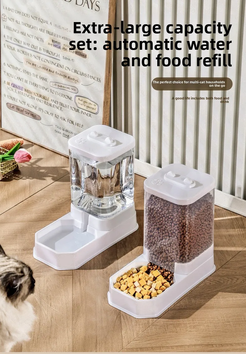 4L Large Capacity Automatic Cat Feeder &Amp; Waterer Set | Gravity Pet Food Dispenser For Cats &Amp; Dogs | Bpa-Free &Amp; Non-Electric Safe 4L Large Capacity Automatic Cat Feeder &Amp; Waterer Set | Gravity Pet Food Dispenser For Cats &Amp; Dogs | Bpa-Free &Amp; Non-Electric Safe - Image 10