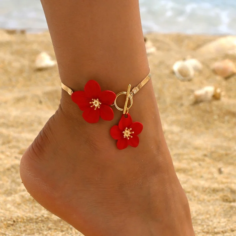 Elegantes, Schickes Fußkettchen Mit Blumenanhänger Für Damen, Urlaub Und Alltag, Sommer-Boho-Fußkette, Party-Schmuck, Geschenke Elegantes, Schickes Fußkettchen Mit Blumenanhänger Für Damen, Urlaub Und Alltag, Sommer-Boho-Fußkette, Party-Schmuck, Geschenke - Image 7