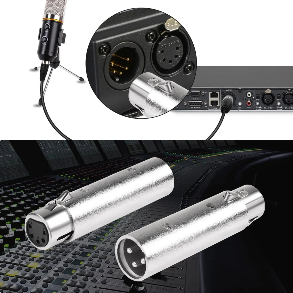 3-Poliger Xlr Auf 5-Poliger Dmx-Adapter – Metallgehäuse Für Bühnenlicht- Und Audioanschlüsse 3-Poliger Xlr Auf 5-Poliger Dmx-Adapter – Metallgehäuse Für Bühnenlicht- Und Audioanschlüsse - Image 6