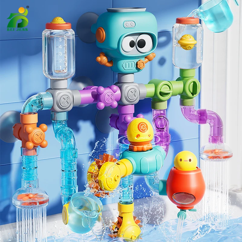 Baby-Badespielzeug Mit Starken Saugnäpfen, Röhren, Spinner, Spritzen, Wasserspielset, Kleinkinder, Kinder, Duschbecken Für 3-Jährige Kinder, Geschenke Baby-Badespielzeug Mit Starken Saugnäpfen, Röhren, Spinner, Spritzen, Wasserspielset, Kleinkinder, Kinder, Duschbecken Für 3-Jährige Kinder, Geschenke