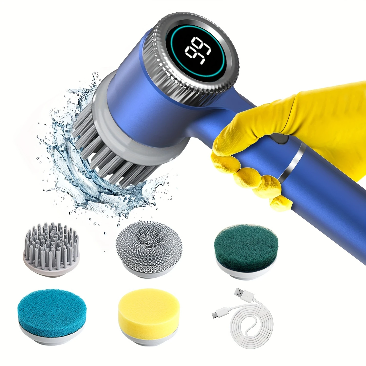 Multifunktionale Elektrische Reinigungsbürste Handgehaltenes Power-Schrubber-Set Für Küche Geschirrspülen Haushalt Badezimmer Reinigungswerkzeuge Multifunktionale Elektrische Reinigungsbürste Handgehaltenes Power-Schrubber-Set Für Küche Geschirrspülen Haushalt Badezimmer Reinigungswerkzeuge