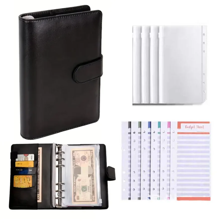 Pu-Leder-Budgetordner Mit Geldumschlägen, Taschen, Reißverschluss, Kleiner Französischer Budgetbeutel-Ordner Zum Geldsparen, A6-Planer-Organizer Pu-Leder-Budgetordner Mit Geldumschlägen, Taschen, Reißverschluss, Kleiner Französischer Budgetbeutel-Ordner Zum Geldsparen, A6-Planer-Organizer - Image 10