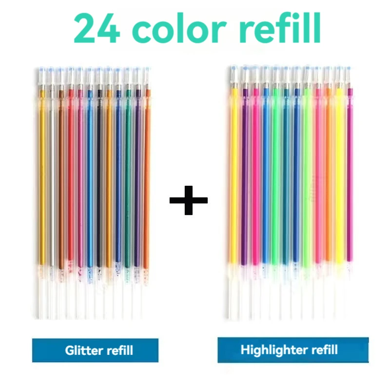 12-100 Farbige Gelstift-Nachfüllungen Set - Glitzer, Pastell, Textmarker, Metallic-Tinte Für Künstler, Scrapbooking Und Graffiti-Zeichnen 12-100 Farbige Gelstift-Nachfüllungen Set - Glitzer, Pastell, Textmarker, Metallic-Tinte Für Künstler, Scrapbooking Und Graffiti-Zeichnen - Image 10