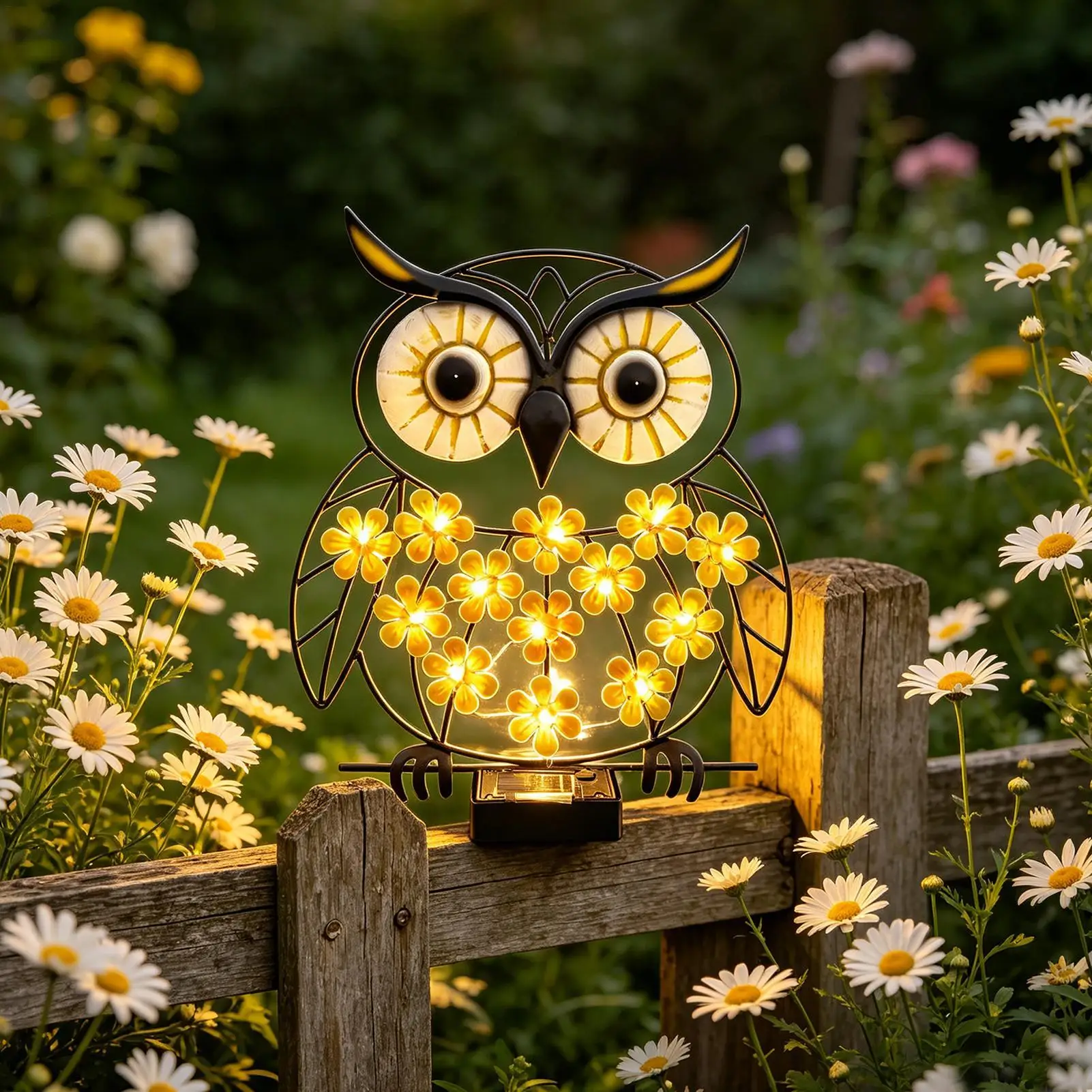 Eulen-Solar-Wandleuchten Für Den Außenbereich, Aus Metall, Wetterfest, Gartendekoration, Automatisches Ein- Und Ausschalten, Led-Lampe Für Hof, Zaun, Terrasse, Weg, Balkon Eulen-Solar-Wandleuchten Für Den Außenbereich, Aus Metall, Wetterfest, Gartendekoration, Automatisches Ein- Und Ausschalten, Led-Lampe Für Hof, Zaun, Terrasse, Weg, Balkon - Image 3