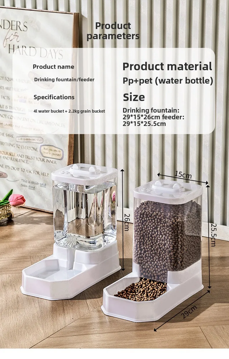 4L Large Capacity Automatic Cat Feeder &Amp; Waterer Set | Gravity Pet Food Dispenser For Cats &Amp; Dogs | Bpa-Free &Amp; Non-Electric Safe 4L Large Capacity Automatic Cat Feeder &Amp; Waterer Set | Gravity Pet Food Dispenser For Cats &Amp; Dogs | Bpa-Free &Amp; Non-Electric Safe - Image 18