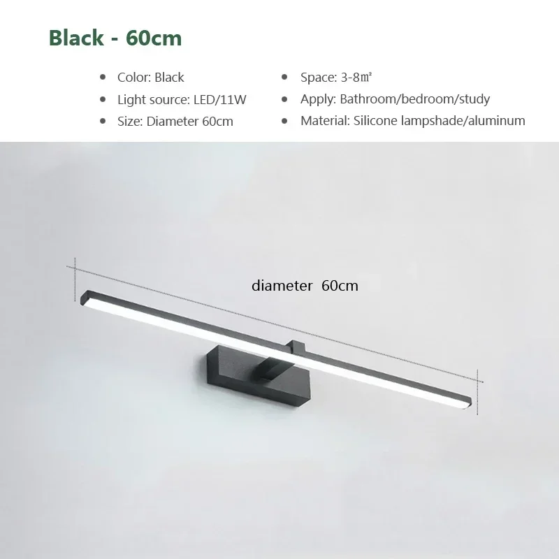Moderne Led Wandleuchte Badezimmer Hardwares Wandleuchte Drei Farben Lichter Aluminium Badezimmer Bad Spiegel Linie Home Decor Leuchte Moderne Led Wandleuchte Badezimmer Hardwares Wandleuchte Drei Farben Lichter Aluminium Badezimmer Bad Spiegel Linie Home Decor Leuchte - Image 10