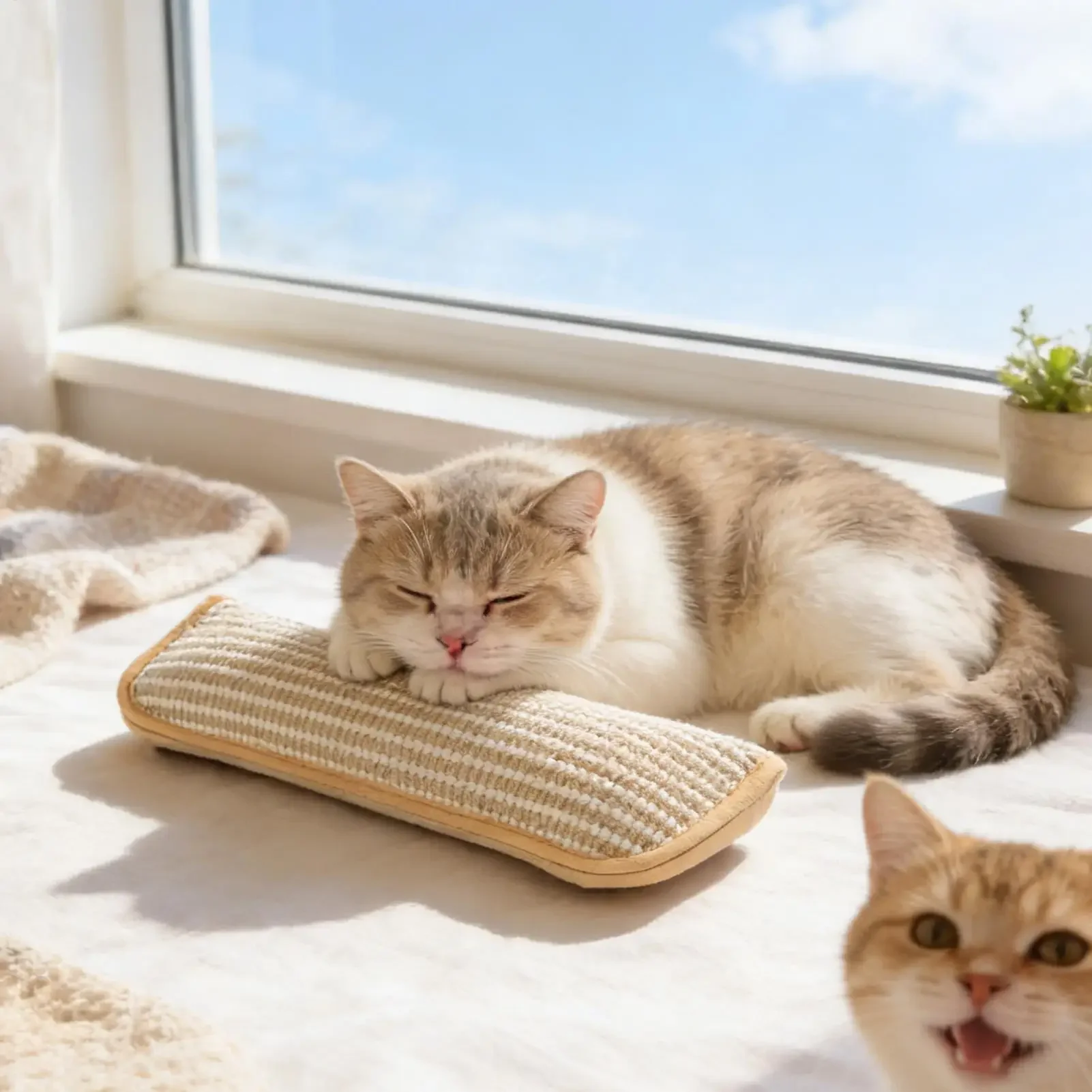 Cat Scratcher Mat Pillow Multi-Functional Cat Chew Toy Wear-Resistant Cat Scratching Toy For Kittens Adult Cats Cat Scratcher Mat Pillow Multi-Functional Cat Chew Toy Wear-Resistant Cat Scratching Toy For Kittens Adult Cats - Image 8