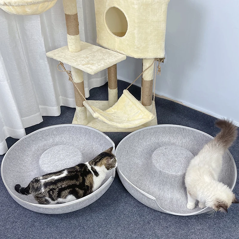 Donut Haustier Katze Tunnel Interaktives Bett Spielzeug Haus Katze Bett Dual-Use-Filz Indoor Katze Haus Kätzchen Sport Ausrüstung Katze Liefert Donut Haustier Katze Tunnel Interaktives Bett Spielzeug Haus Katze Bett Dual-Use-Filz Indoor Katze Haus Kätzchen Sport Ausrüstung Katze Liefert - Image 5