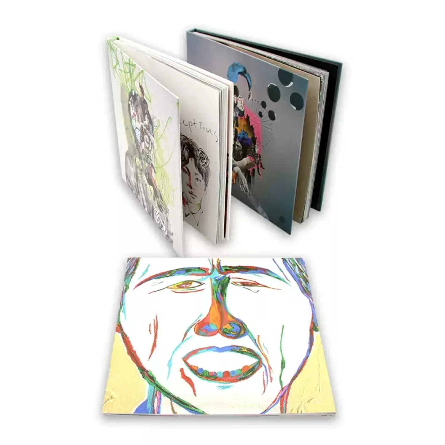 Avantgarde-Kunstkonzept-Album Abstraktes Handgemaltes Porträt-Cover Premium Kreatives Visuelles Sammlerstück Cd-Platte Avantgarde-Kunstkonzept-Album Abstraktes Handgemaltes Porträt-Cover Premium Kreatives Visuelles Sammlerstück Cd-Platte - Image 4