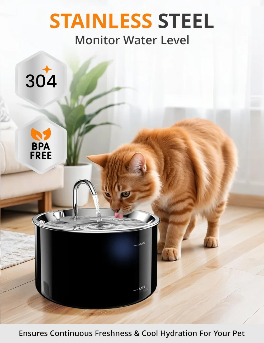 3L Kabelloser Katzenwasserbrunnen Mit Automatischem Sensor, Trinkbrunnen Für Katzen Und Hunde, Haustier-Wasserspender, Zubehör 3L Kabelloser Katzenwasserbrunnen Mit Automatischem Sensor, Trinkbrunnen Für Katzen Und Hunde, Haustier-Wasserspender, Zubehör - Image 10