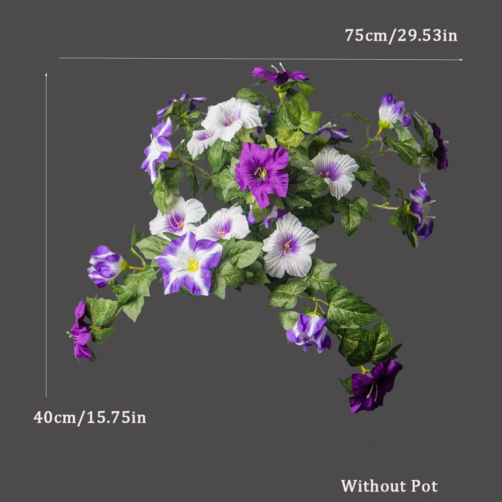 40-48Cm Künstliche Blumenranken, Künstliche Petunienblüten, Seiden-Begonienblätter, Hängepflanze Für Die Heimdekoration 40-48Cm Künstliche Blumenranken, Künstliche Petunienblüten, Seiden-Begonienblätter, Hängepflanze Für Die Heimdekoration - Image 12