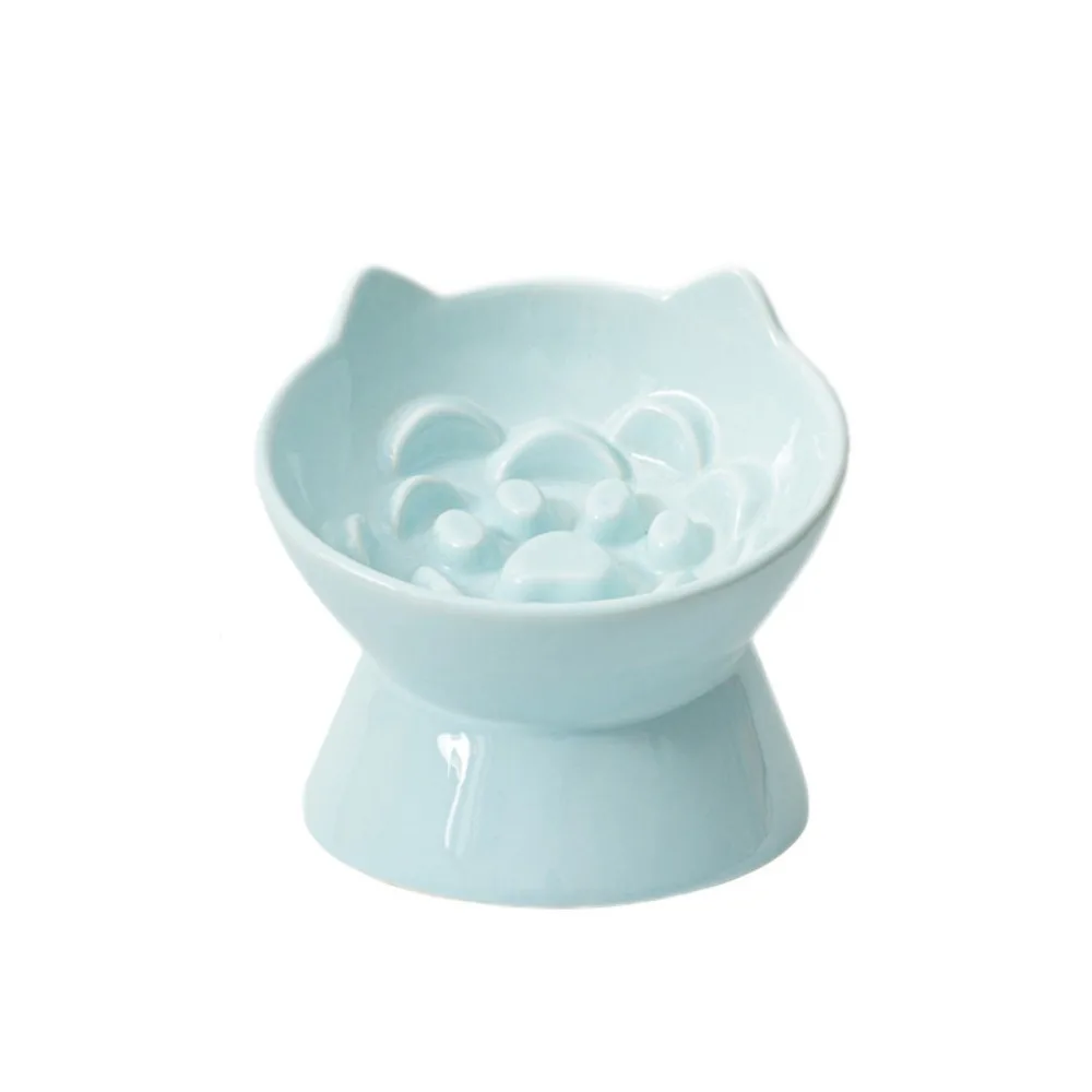 Ceramic Cat Slow Food Bowl Cute Slanted Mouth Dog Feeding Basin Creative Large Capacity Pet High Foot Bowl Kitten Puppy Ceramic Cat Slow Food Bowl Cute Slanted Mouth Dog Feeding Basin Creative Large Capacity Pet High Foot Bowl Kitten Puppy - Image 9