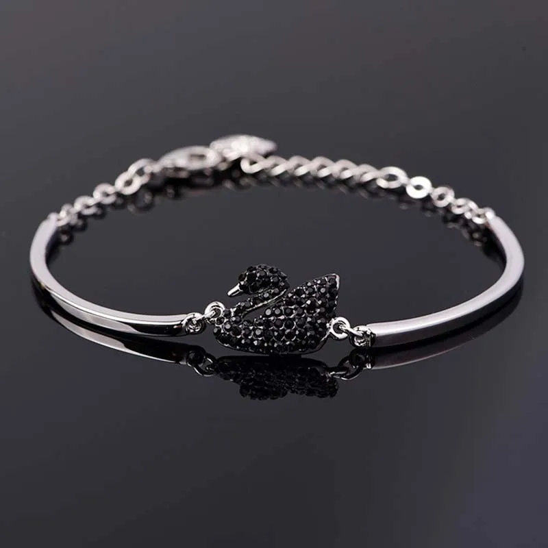 Luxus Zirkon Charm Armband Schmuck Zubehör Für Frauen Party Geschenke Mode Gold Rose Gold Schwan Armreif Luxus Zirkon Charm Armband Schmuck Zubehör Für Frauen Party Geschenke Mode Gold Rose Gold Schwan Armreif - Image 6