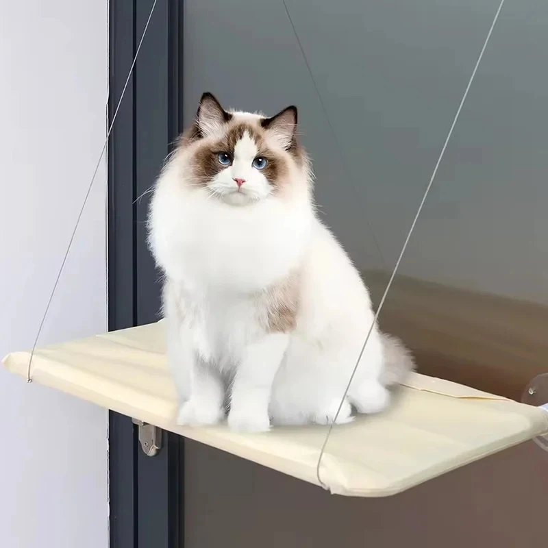 Ultra Soft Cat Window Hammock Bed, Securely Mounted Space Saving Perch, Ideal For Feline Naptime &Amp; Top Cat Accessories Ultra Soft Cat Window Hammock Bed, Securely Mounted Space Saving Perch, Ideal For Feline Naptime &Amp; Top Cat Accessories - Image 2
