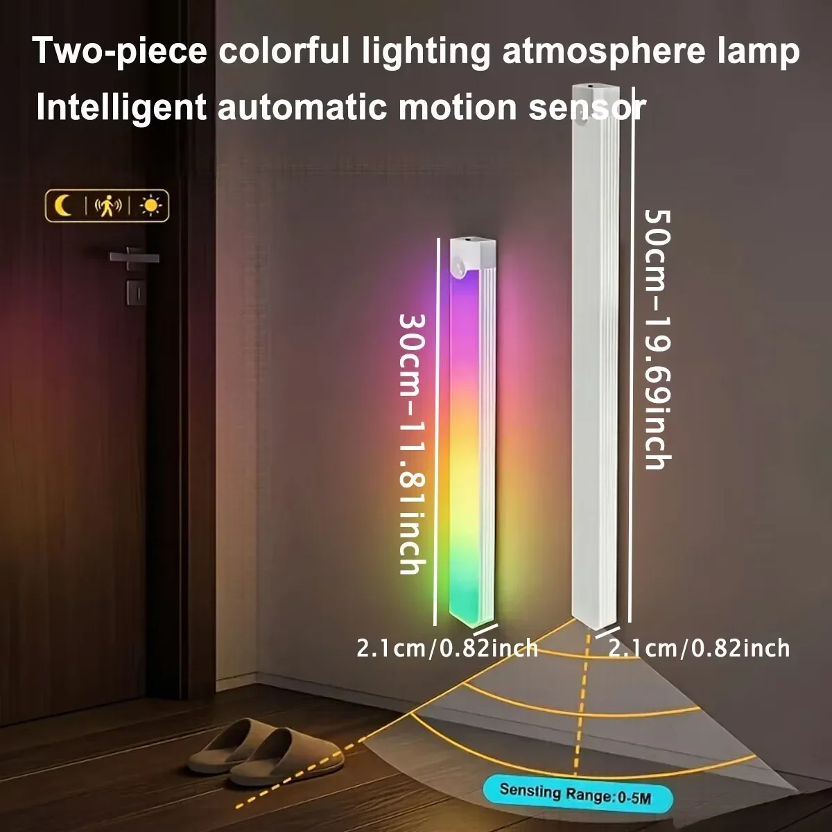 Rgb Ambiente-Sensorleuchte - Wiederaufladbare Magnetische Wandlampe Stimmungslicht Für Schrank Flur Treppe Rgb Ambiente-Sensorleuchte - Wiederaufladbare Magnetische Wandlampe Stimmungslicht Für Schrank Flur Treppe - Image 5