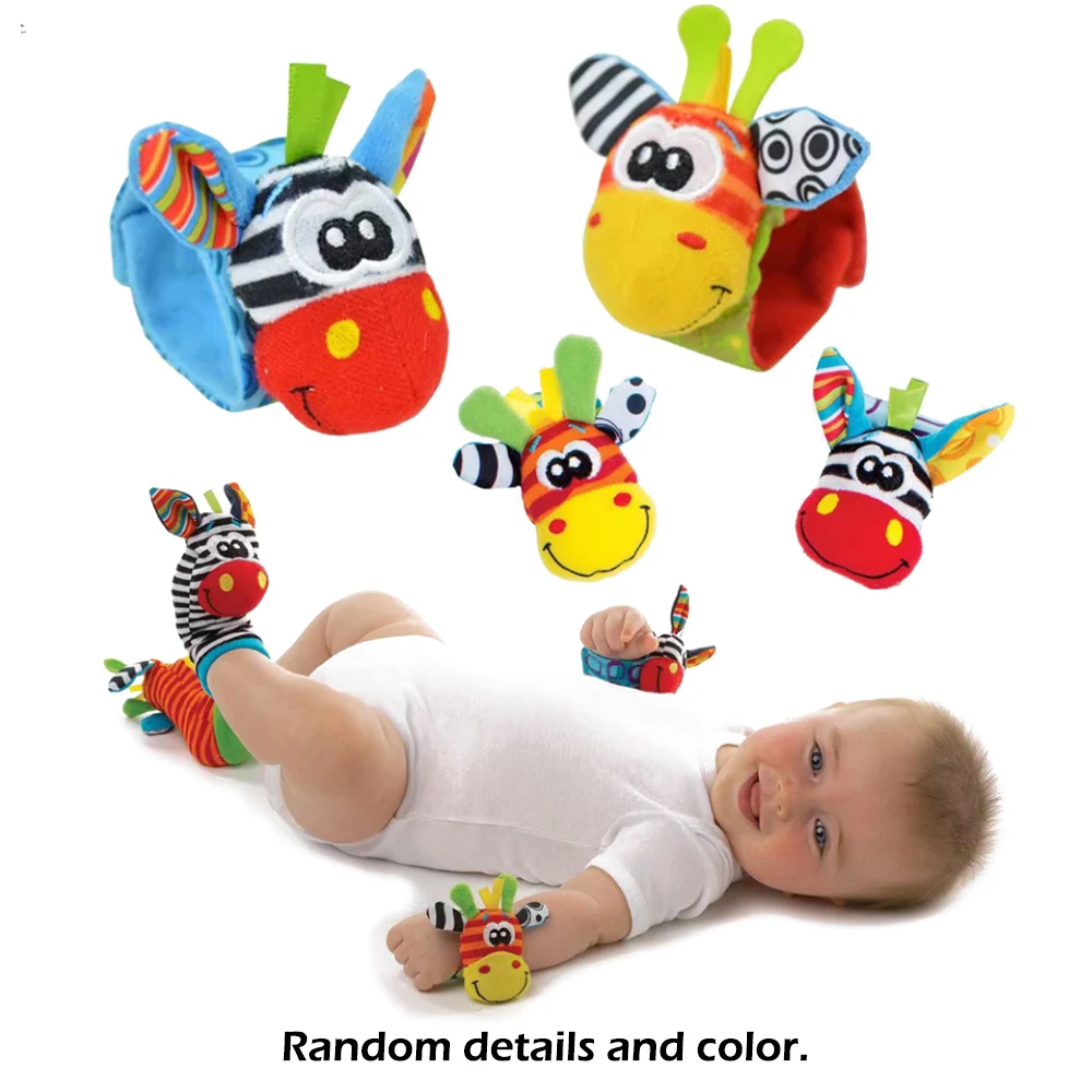 4Pcs Baby Rattle Toys Cute Stuffed Animals Wrist Rattle Foot Finder Socks 0~24 Months For Infant Boy Girl Newborn Gift 4Pcs Baby Rattle Toys Cute Stuffed Animals Wrist Rattle Foot Finder Socks 0~24 Months For Infant Boy Girl Newborn Gift - Image 9