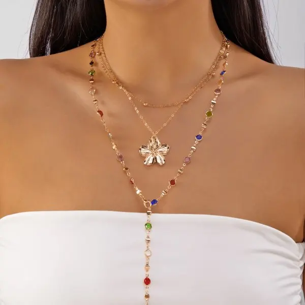 Trendy Gold Silber Farbe Glas Lange Y-Förmigen Halskette Metall Schlüsselbein Kette Sommer Urlaub Party Böhmischen Körper Schmuck Geschenke Trendy Gold Silber Farbe Glas Lange Y-Förmigen Halskette Metall Schlüsselbein Kette Sommer Urlaub Party Böhmischen Körper Schmuck Geschenke - Image 28