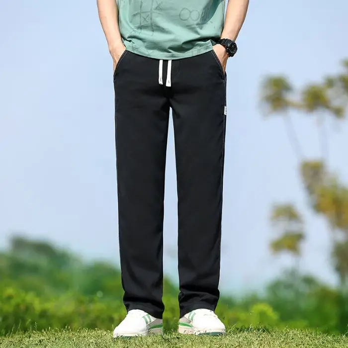 Herren-Jeans Aus Weichem Lyocell-Stoff Für Den Sommer, Dünne, Lockere, Gerade Denim-Hose, Elastische Taille Mit Kordelzug, Freizeithose In Übergröße M-5Xl Herren-Jeans Aus Weichem Lyocell-Stoff Für Den Sommer, Dünne, Lockere, Gerade Denim-Hose, Elastische Taille Mit Kordelzug, Freizeithose In Übergröße M-5Xl - Image 10