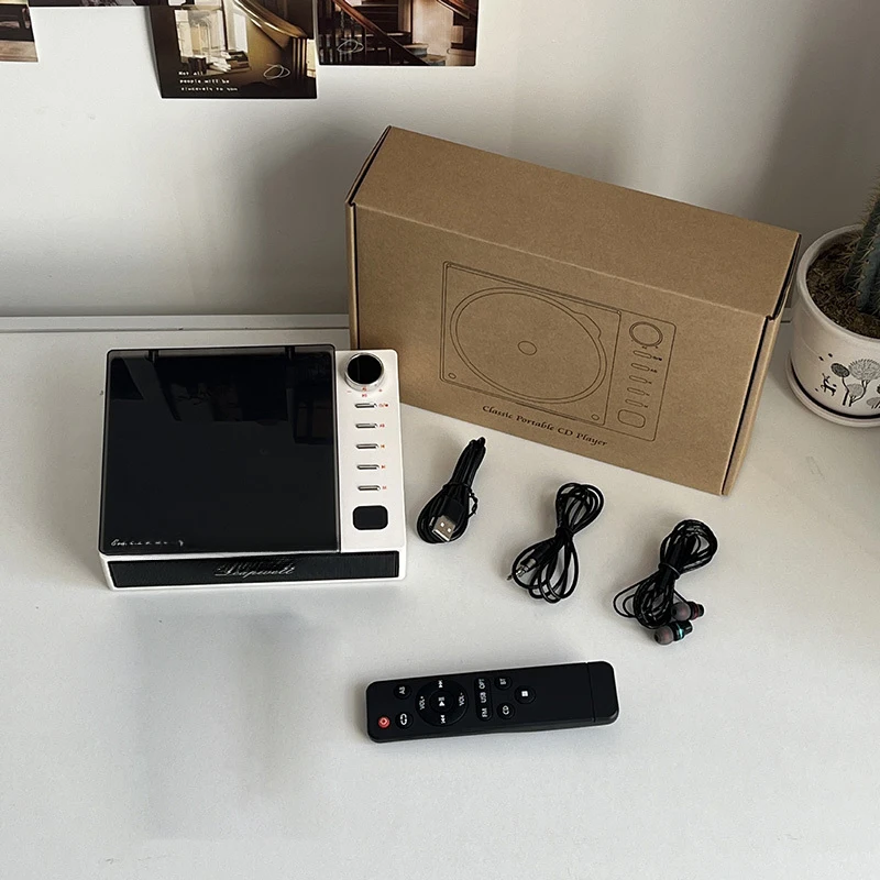 Retro Cd-Musikplayer Mit Bluetooth-Lautsprecher – Tragbarer Disc-Player Im Vintage-Stil Für Zuhause, Musik &Amp; Als Nostalgisches Geschenk Retro Cd-Musikplayer Mit Bluetooth-Lautsprecher – Tragbarer Disc-Player Im Vintage-Stil Für Zuhause, Musik &Amp; Als Nostalgisches Geschenk - Image 4