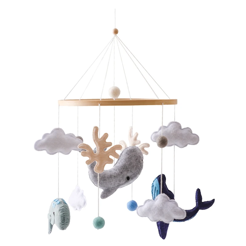 Babymobile Mit Holzrasseln, Weichen Filz-Tierfiguren, Musikbox Und Hängespielzeug Für Neugeborene – Babygeschenke Babymobile Mit Holzrasseln, Weichen Filz-Tierfiguren, Musikbox Und Hängespielzeug Für Neugeborene – Babygeschenke - Image 16