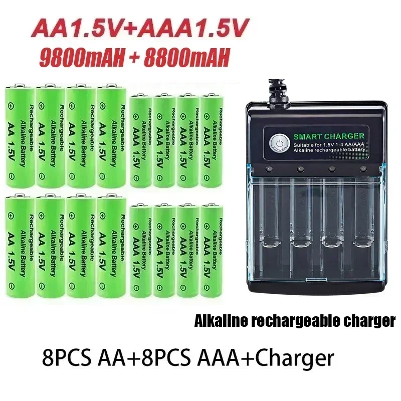 Original Akku 1,5 V Aa 9800 Mah + Aaa 8800 Mah + Ladegerät Für Computer Uhr Radio Video Spiel Digital Kamera Aa Aaa Original Akku 1,5 V Aa 9800 Mah + Aaa 8800 Mah + Ladegerät Für Computer Uhr Radio Video Spiel Digital Kamera Aa Aaa - Image 5