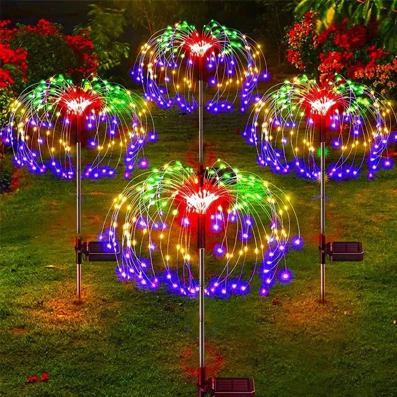 Outdoor Led Solar-Feuerwerkslichter Gartendekoration Lichterkette Wasserdichte Pusteblume Rasenlampe Für Garten Landschaft Rasendekoration Outdoor Led Solar-Feuerwerkslichter Gartendekoration Lichterkette Wasserdichte Pusteblume Rasenlampe Für Garten Landschaft Rasendekoration - Image 7
