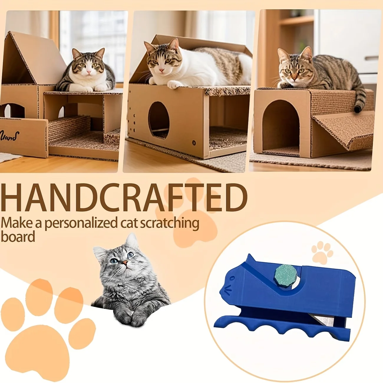 Katzenförmiger Kartonschneider – Handheld Diy Werkzeug Für Kartonstreifen Katzenförmiger Kartonschneider – Handheld Diy Werkzeug Für Kartonstreifen - Image 2