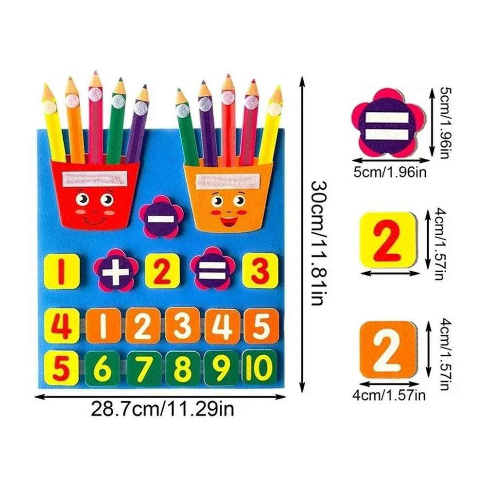 Felt Learning Board Children Toys Educational Diy Toy Addition Subtraction Finger Arithmetic Teaching Enlightenment Board Felt Learning Board Children Toys Educational Diy Toy Addition Subtraction Finger Arithmetic Teaching Enlightenment Board - Image 6