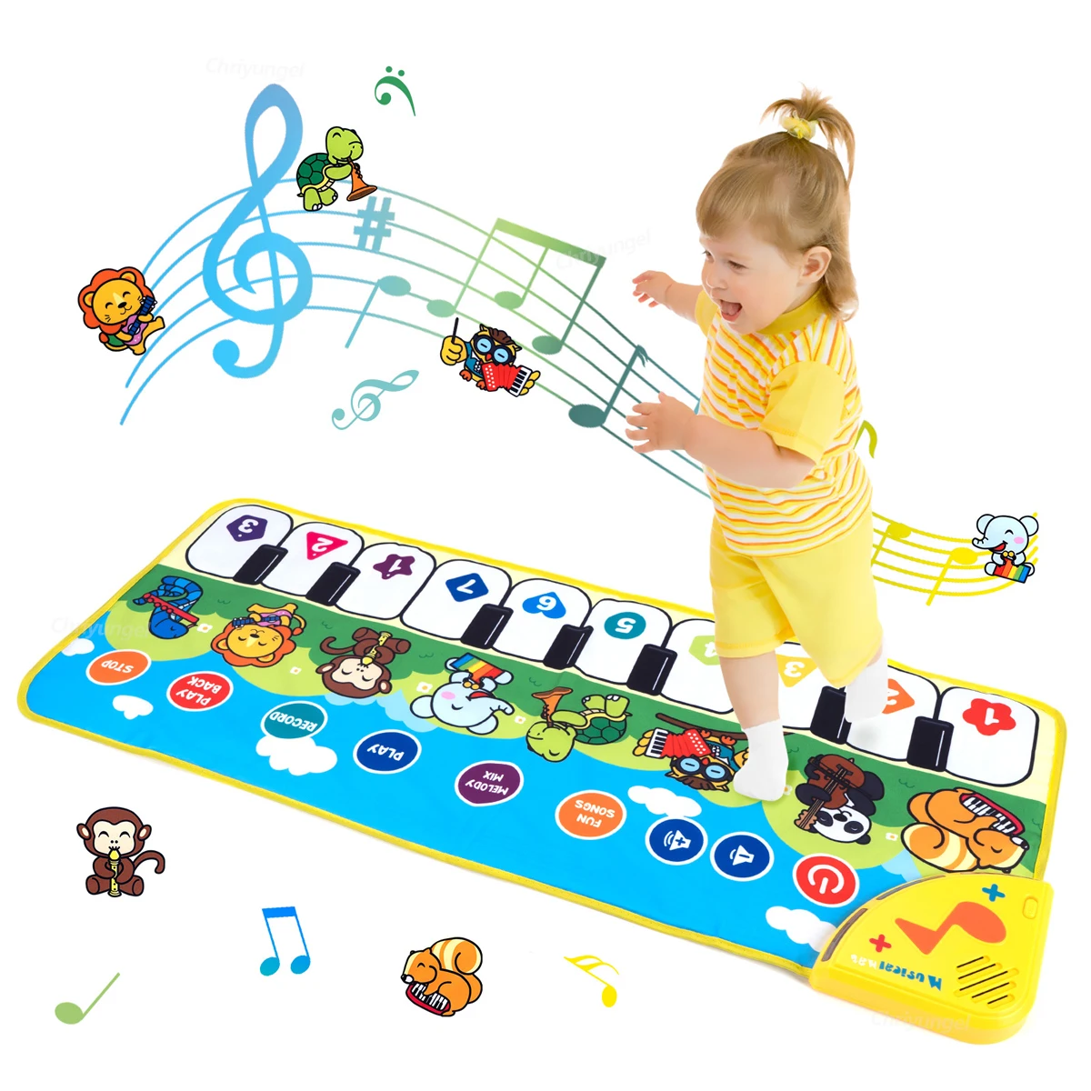 Piano Dance Mat For Kids 80*30Cm Music Play Mat With Demo Songs Toddlers Floor Keyboard Musical Carpet Girl Boy Birthday Gifts Piano Dance Mat For Kids 80*30Cm Music Play Mat With Demo Songs Toddlers Floor Keyboard Musical Carpet Girl Boy Birthday Gifts - Image 3