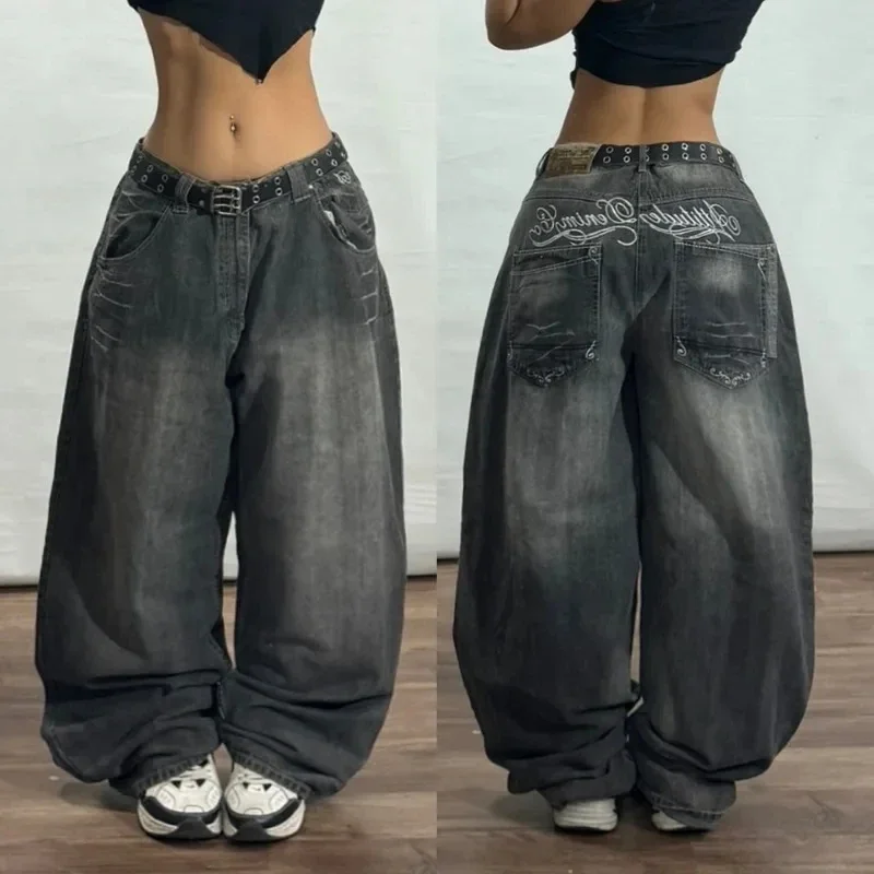 American New Fashion Oversized Pattern Printed Washed Jeans Men Y2K Gothic Rock Popular Casual Joker High Waist Wide Leg Pants American New Fashion Oversized Pattern Printed Washed Jeans Men Y2K Gothic Rock Popular Casual Joker High Waist Wide Leg Pants - Image 10