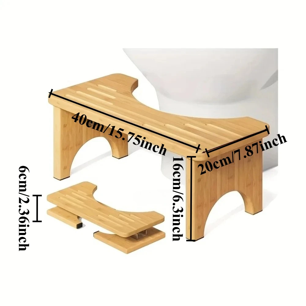 Bamboo Toilet Stool Wooden Squatting Potty Stool For Adults Squat Adult Non-Slip Wood Poop Stool For Bathroom Portable For Kids Bamboo Toilet Stool Wooden Squatting Potty Stool For Adults Squat Adult Non-Slip Wood Poop Stool For Bathroom Portable For Kids - Image 5