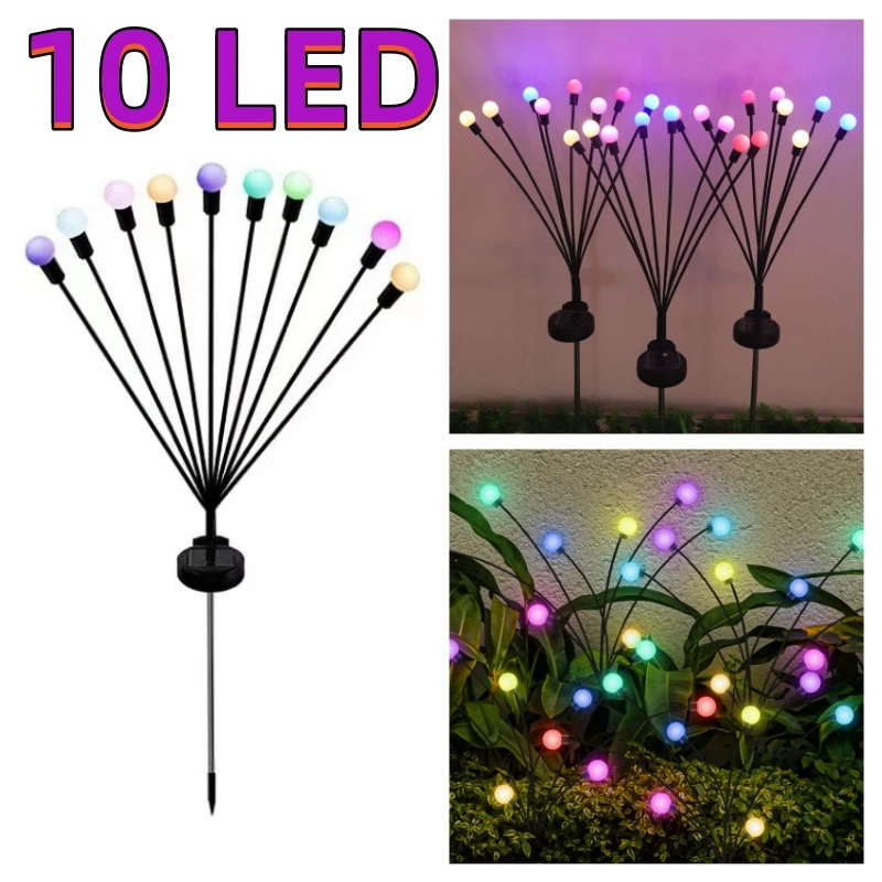 6/8/10 Led Solarbetriebene Gartenleuchten Glühwürmchen-Lichter Für Den Außenbereich, Wasserdicht, Lebendige Schwankende Lichter Für Terrassen-Wegendekoration 6/8/10 Led Solarbetriebene Gartenleuchten Glühwürmchen-Lichter Für Den Außenbereich, Wasserdicht, Lebendige Schwankende Lichter Für Terrassen-Wegendekoration - Image 11