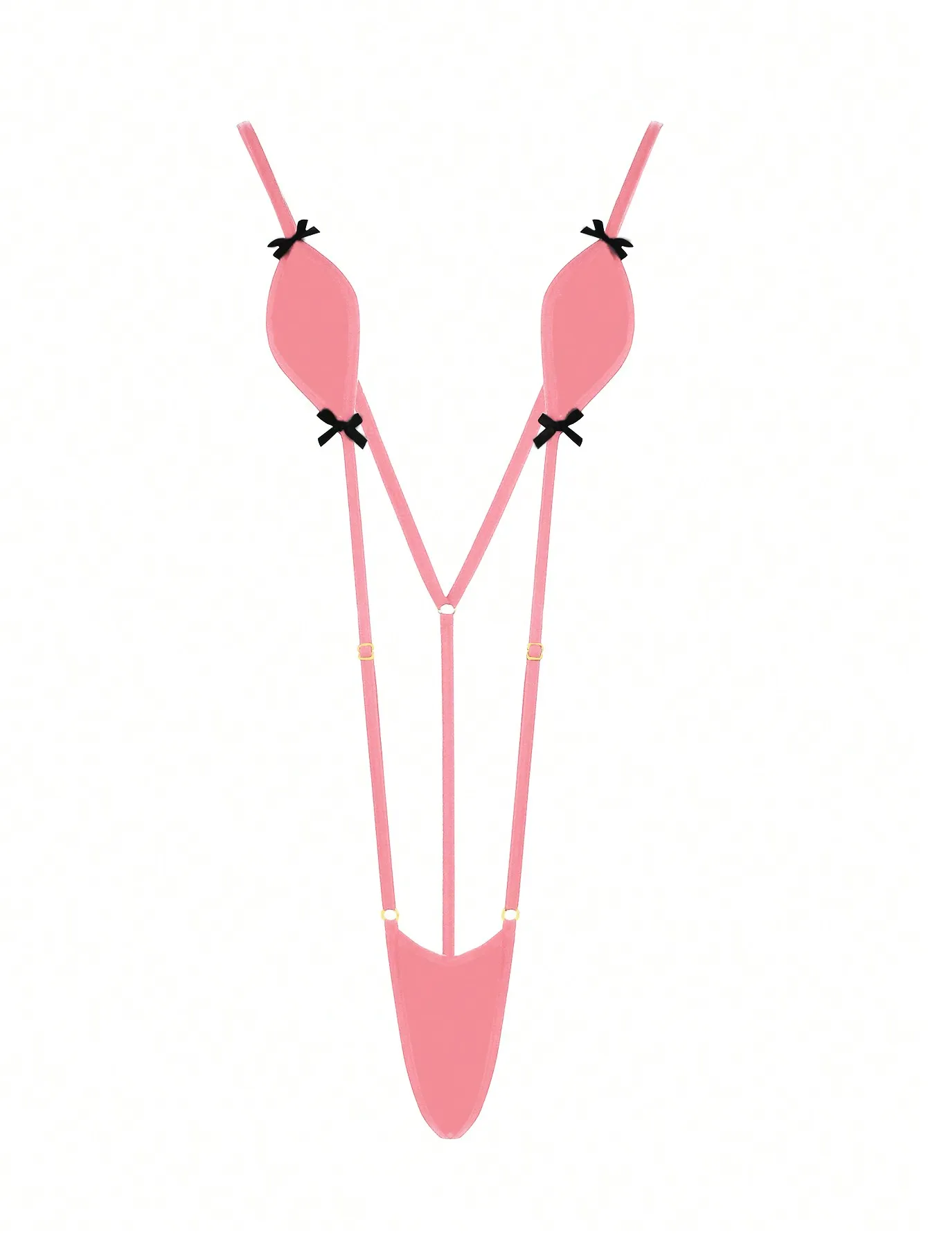Sexy Mini-Bikini-Dessous, Hosenträger-Overall, Ein Verstellbarer Gürtel Hinzugefügt, Mit Kawaii-Schleifenknoten, Erotischer Badeanzug Sexy Mini-Bikini-Dessous, Hosenträger-Overall, Ein Verstellbarer Gürtel Hinzugefügt, Mit Kawaii-Schleifenknoten, Erotischer Badeanzug - Image 3