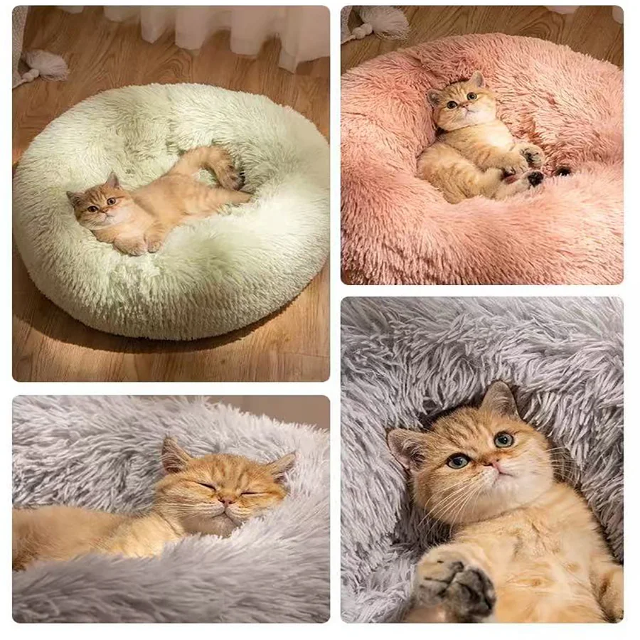 Soft Pet Cat Bed Pad Plush Warm Faux Fur Dog Calm Bed Donut Round Bed Comfortable Sleeping Washable For Small Medium Dog And Cat Soft Pet Cat Bed Pad Plush Warm Faux Fur Dog Calm Bed Donut Round Bed Comfortable Sleeping Washable For Small Medium Dog And Cat - Image 16
