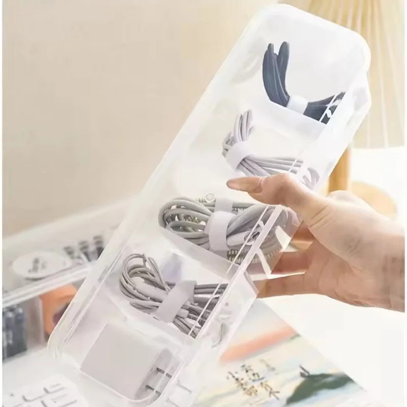 Transparenter Datenkabel-Organizer, Klassifizierung, Staubdichter Karten-Organizer Mit Deckel, Unordnung, Sammelbox Für Büro Und Zuhause Transparenter Datenkabel-Organizer, Klassifizierung, Staubdichter Karten-Organizer Mit Deckel, Unordnung, Sammelbox Für Büro Und Zuhause - Image 6