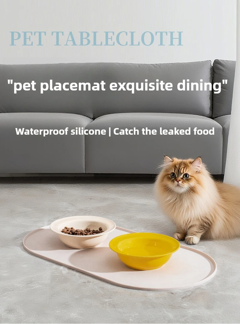 Cat Feeding Mat With Non-Slip Waterproof Design Pet Food Mat Compatible With Cat/Dog Bowls Multipet Households Dog Owners Cat Feeding Mat With Non-Slip Waterproof Design Pet Food Mat Compatible With Cat/Dog Bowls Multipet Households Dog Owners - Image 12
