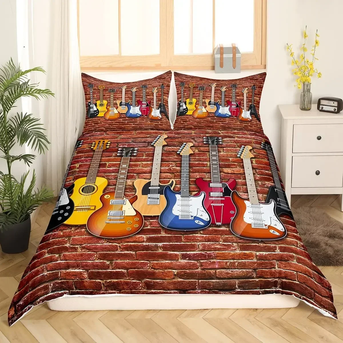 Musik Bettwäsche Set Klavier Tastatur Musik Note Bettbezug Queen Size Bettwäsche Tröster Mikrofaser Gitarre Polyester Bettwäsche Sets Musik Bettwäsche Set Klavier Tastatur Musik Note Bettbezug Queen Size Bettwäsche Tröster Mikrofaser Gitarre Polyester Bettwäsche Sets - Image 16