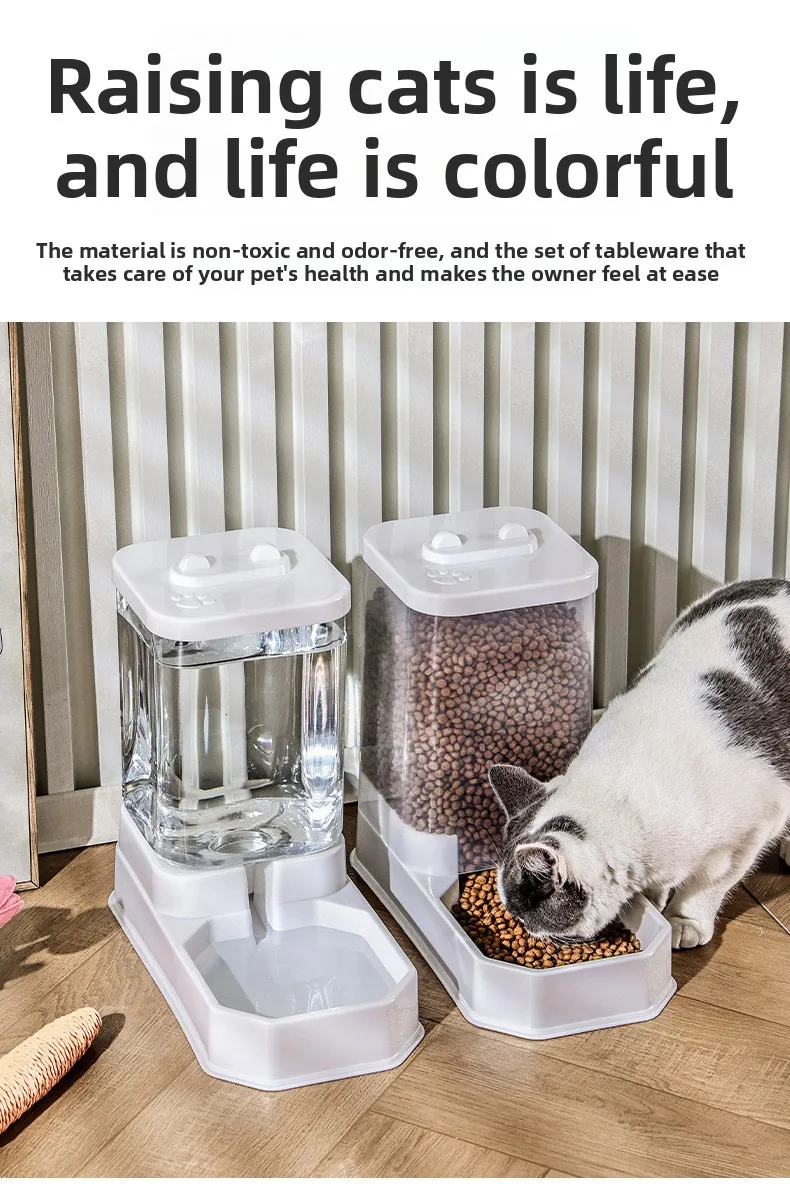 4L Large Capacity Automatic Cat Feeder &Amp; Waterer Set | Gravity Pet Food Dispenser For Cats &Amp; Dogs | Bpa-Free &Amp; Non-Electric Safe 4L Large Capacity Automatic Cat Feeder &Amp; Waterer Set | Gravity Pet Food Dispenser For Cats &Amp; Dogs | Bpa-Free &Amp; Non-Electric Safe - Image 15