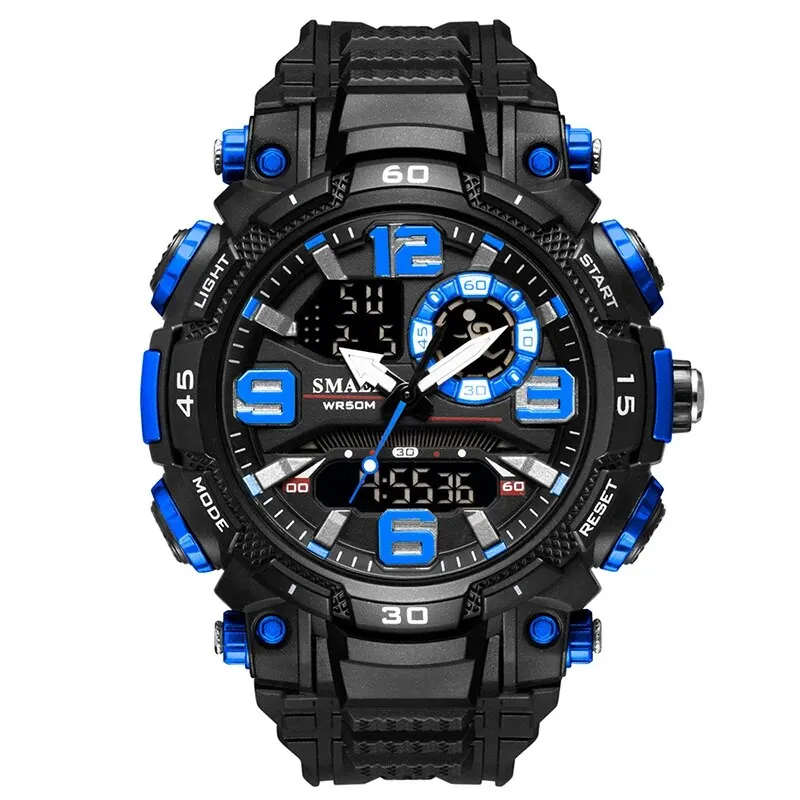 Quarzuhr Für Männer Smael Uhr Wasserdichte Stoppuhr Led-Uhren Männliche Uhr 1921 Sport Uhren Männer Relogio Masculino Digital Quarzuhr Für Männer Smael Uhr Wasserdichte Stoppuhr Led-Uhren Männliche Uhr 1921 Sport Uhren Männer Relogio Masculino Digital - Image 11