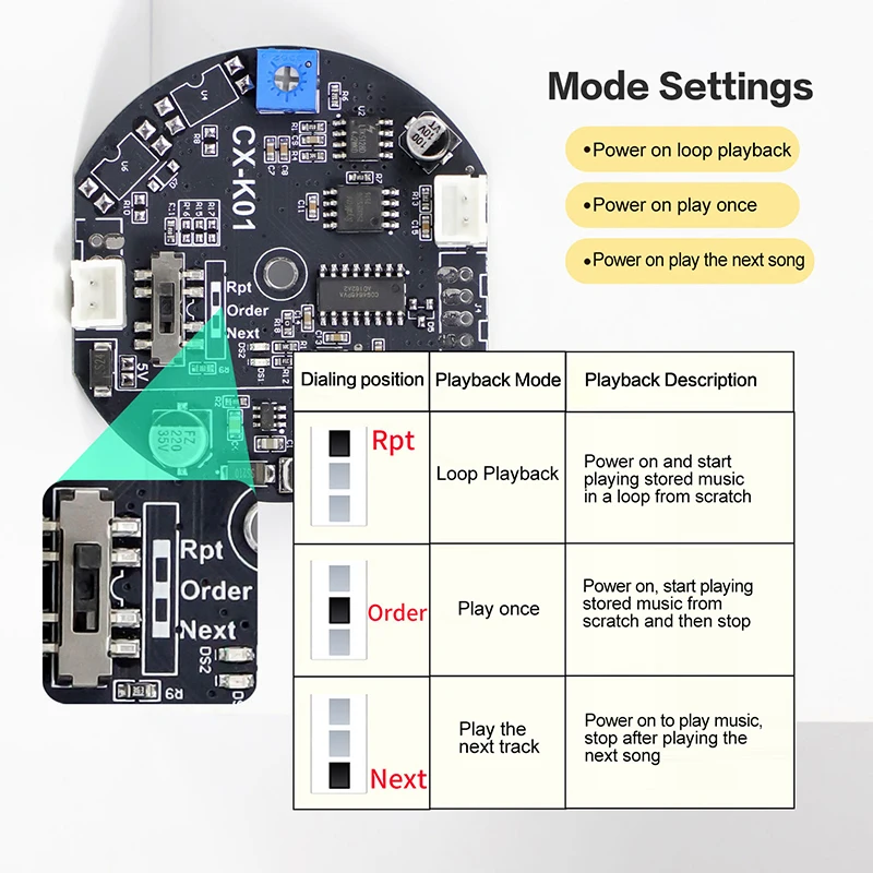 Auto-Sprachmodul Mit 4-Kanal-Auslöser – Lautsprechermodul Mit Tonalarm, Rückfahrhorn &Amp; Elektronik-Kit Für Fahrzeuganwendungen Auto-Sprachmodul Mit 4-Kanal-Auslöser – Lautsprechermodul Mit Tonalarm, Rückfahrhorn &Amp; Elektronik-Kit Für Fahrzeuganwendungen - Image 5