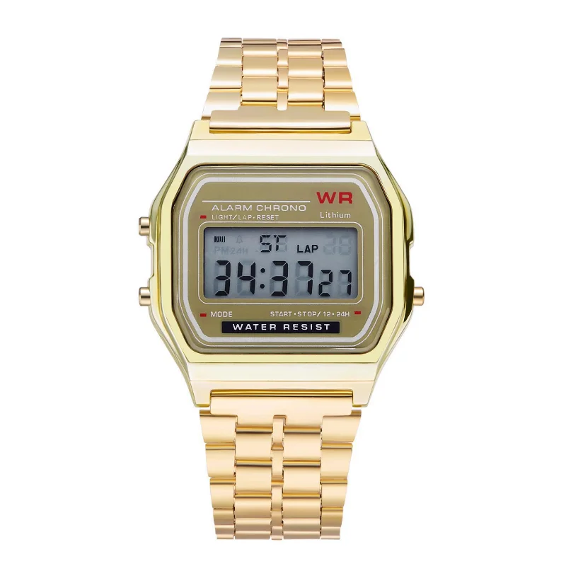 F91W Nicht Wasserdichte Stahlbanduhr Für Damen, Herren, Businessuhr, Multifunktionale Led-Digital-Sportuhr, Elektronische Uhr F91W Nicht Wasserdichte Stahlbanduhr Für Damen, Herren, Businessuhr, Multifunktionale Led-Digital-Sportuhr, Elektronische Uhr