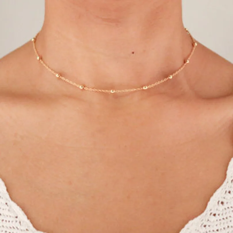 Gotischer Stil, Schwarzes Seil, Damen-Halskette, Choker, Seil-Halsketten, Goldfarbene Perlen, Goth-Schmuck, Halsband Für Mädchen, Kpop-Chocker Gotischer Stil, Schwarzes Seil, Damen-Halskette, Choker, Seil-Halsketten, Goldfarbene Perlen, Goth-Schmuck, Halsband Für Mädchen, Kpop-Chocker - Image 8